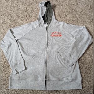 Harley-Davidson® Boys' Bar & Shield® Zip Up Hoodie | Grey 12/14